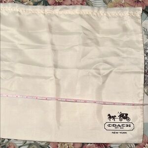 Coach Cream dust bag 19” x 15”